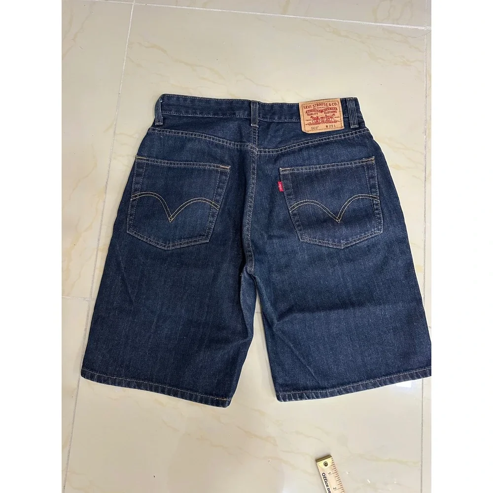 Levi's 569 Loose‎ Straight Denim Shorts Mens W29 Dark Wash Good Indigo Jorts
